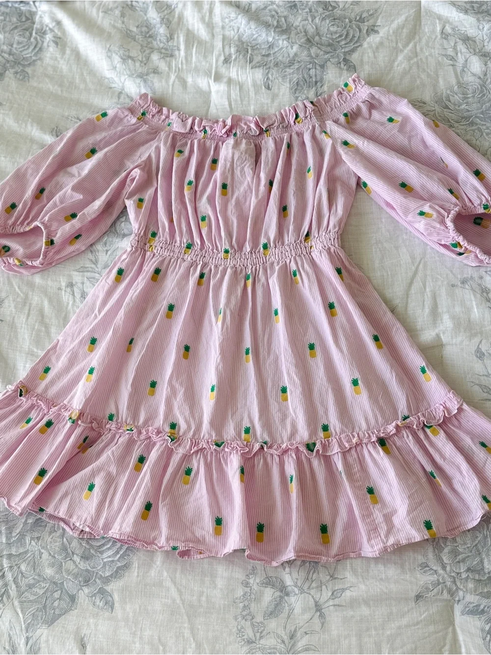 Kate Spade Pink Pineapple Off-Shoulder Dress